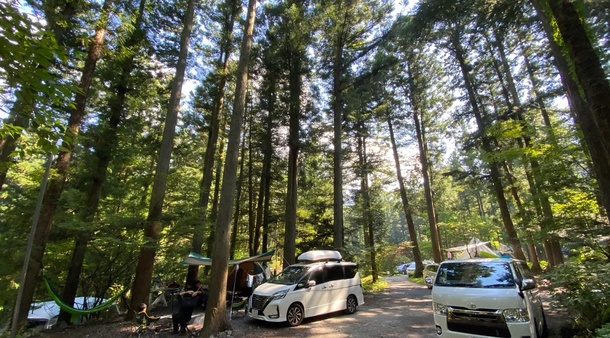 道志村のキャンプ場