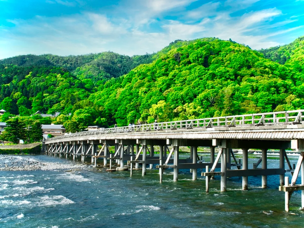 夏の渡月橋