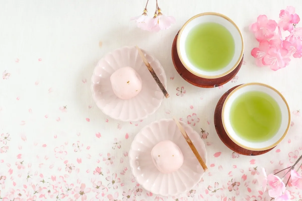 日本茶と桜