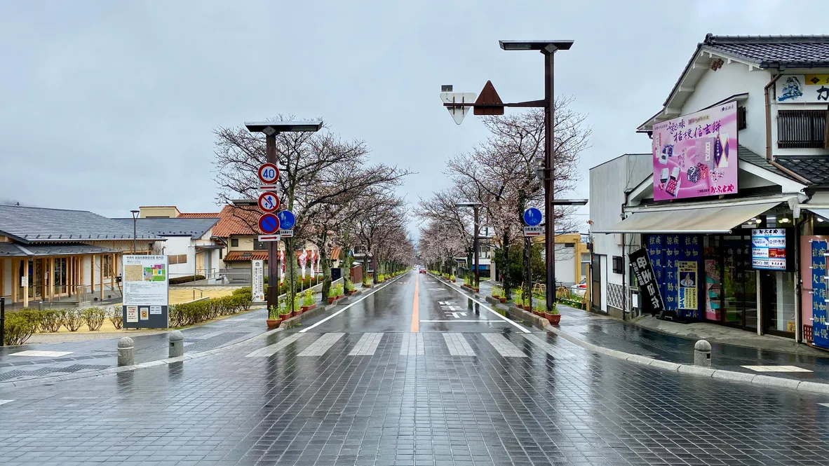 武田神社前のストリート