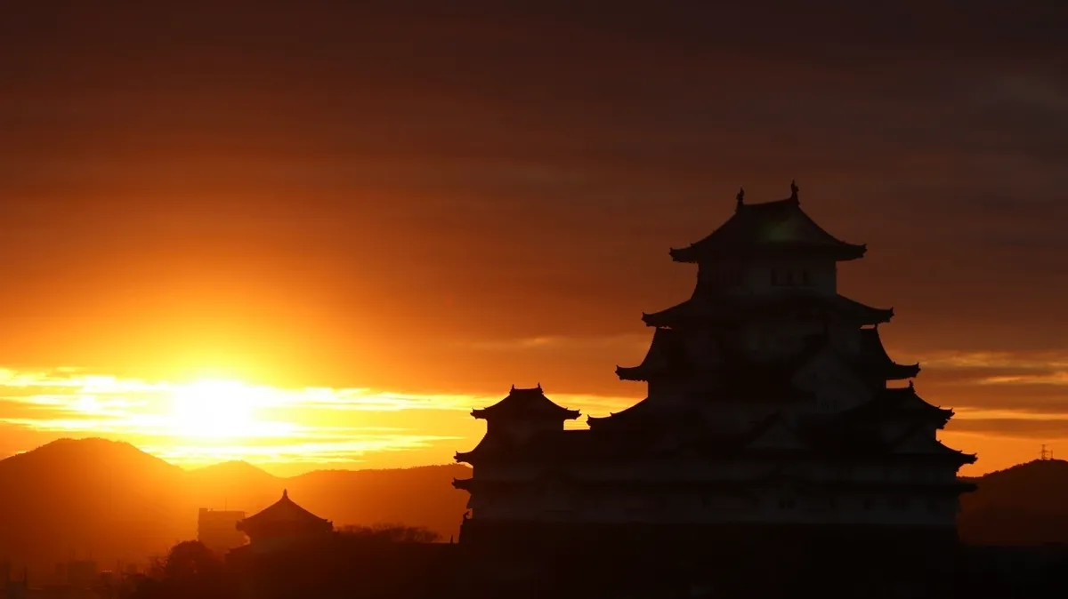 夕暮れの姫路城