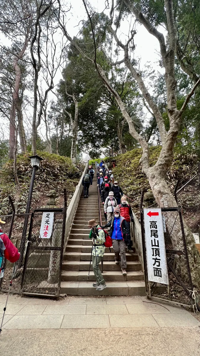 山頂へ向かう階段