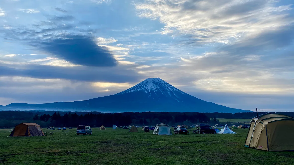 幻想的な富士山の眺め