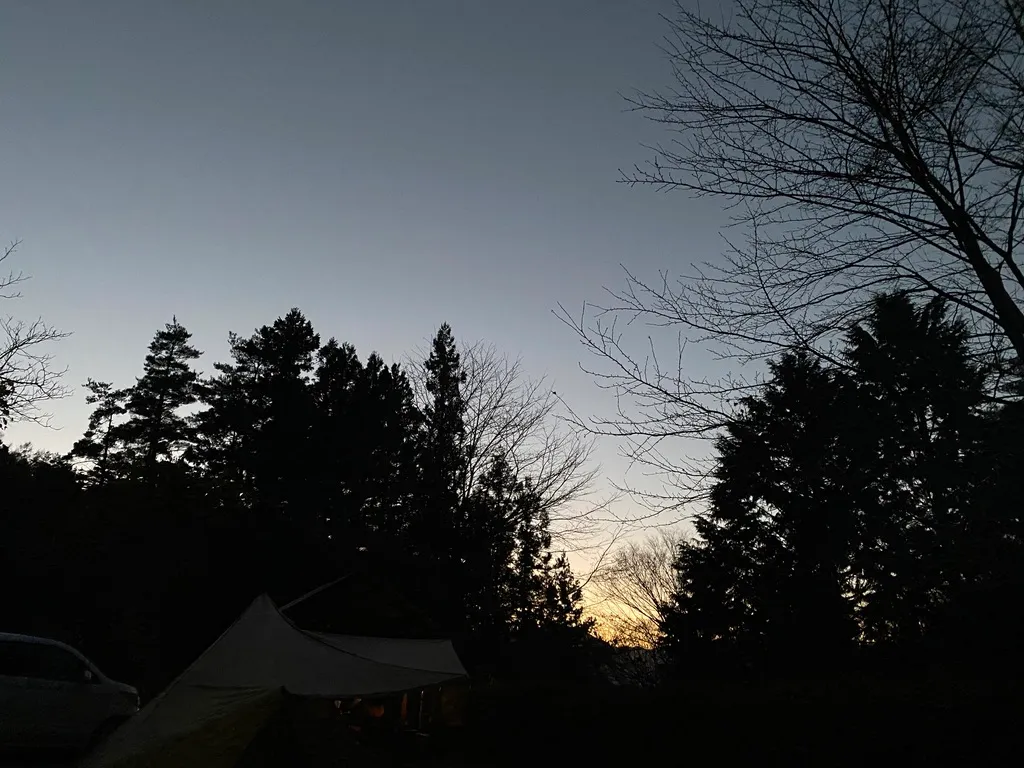 日の出直前の風景