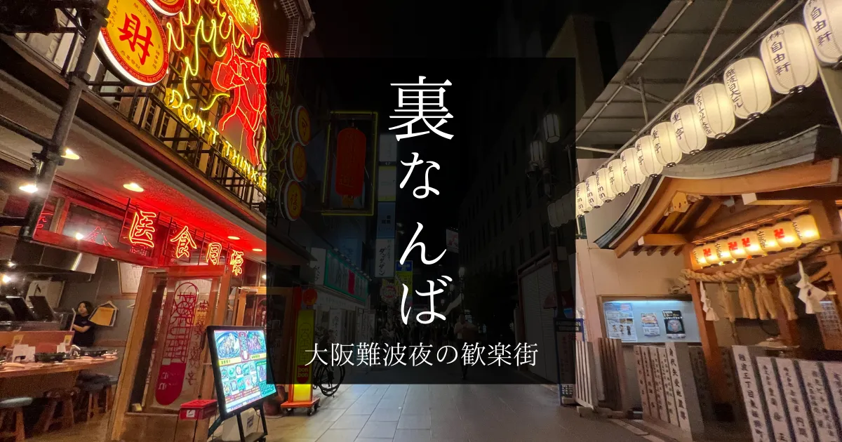 今話題の裏なんば徹底解説！大阪難波夜の歓楽街でおしゃれで美味しいお店、おすすめ居酒屋など