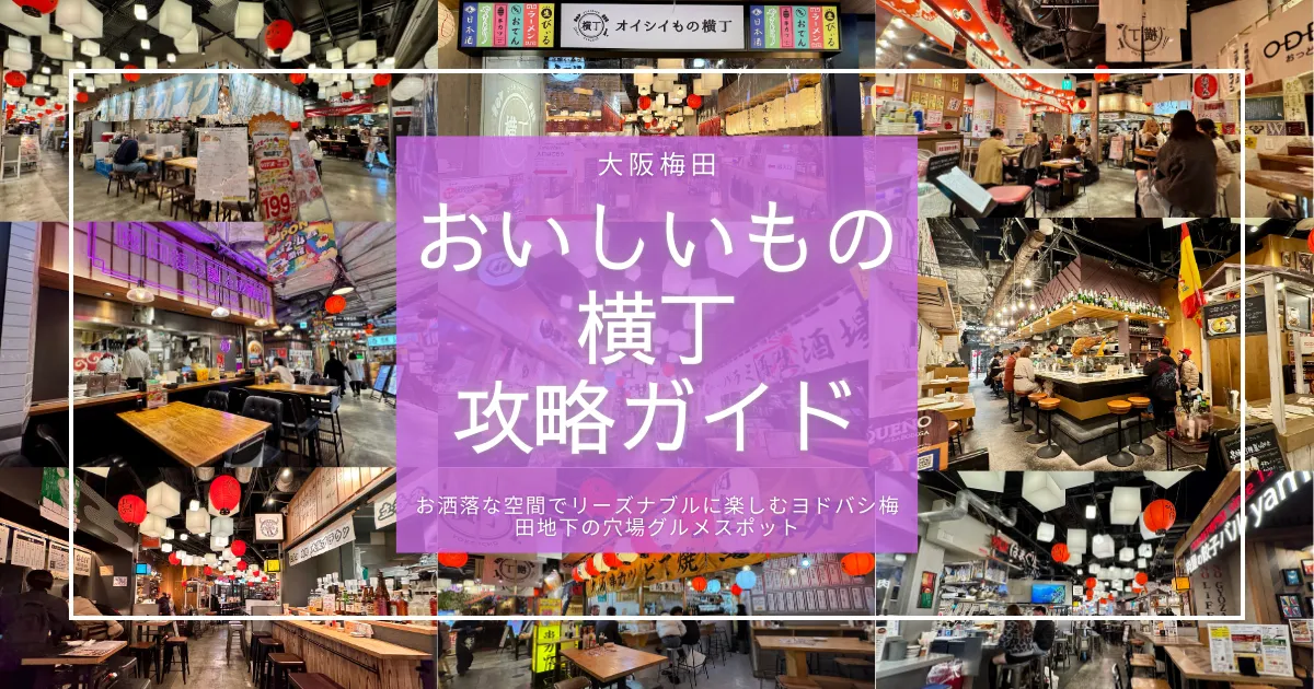 大阪人気グルメスポット『おいしいもの横丁』攻略ガイド｜梅田駅直結、昼飲みOK！全23店舗を徹底紹介！