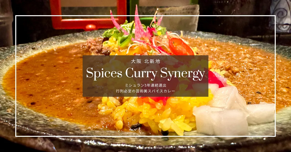 大阪北新地で超人気『Spices Curry Synergy』が凄い！ミシュラン3年連続！行列必至の芸術美スパイスカレー