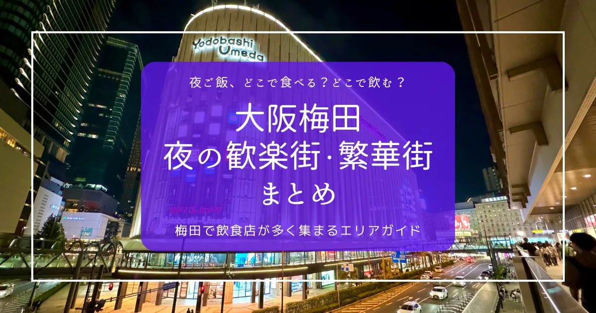 大阪梅田、夜の歓楽街・繁華街まとめ〜梅田で飲食店が多く集まるエリアガイド